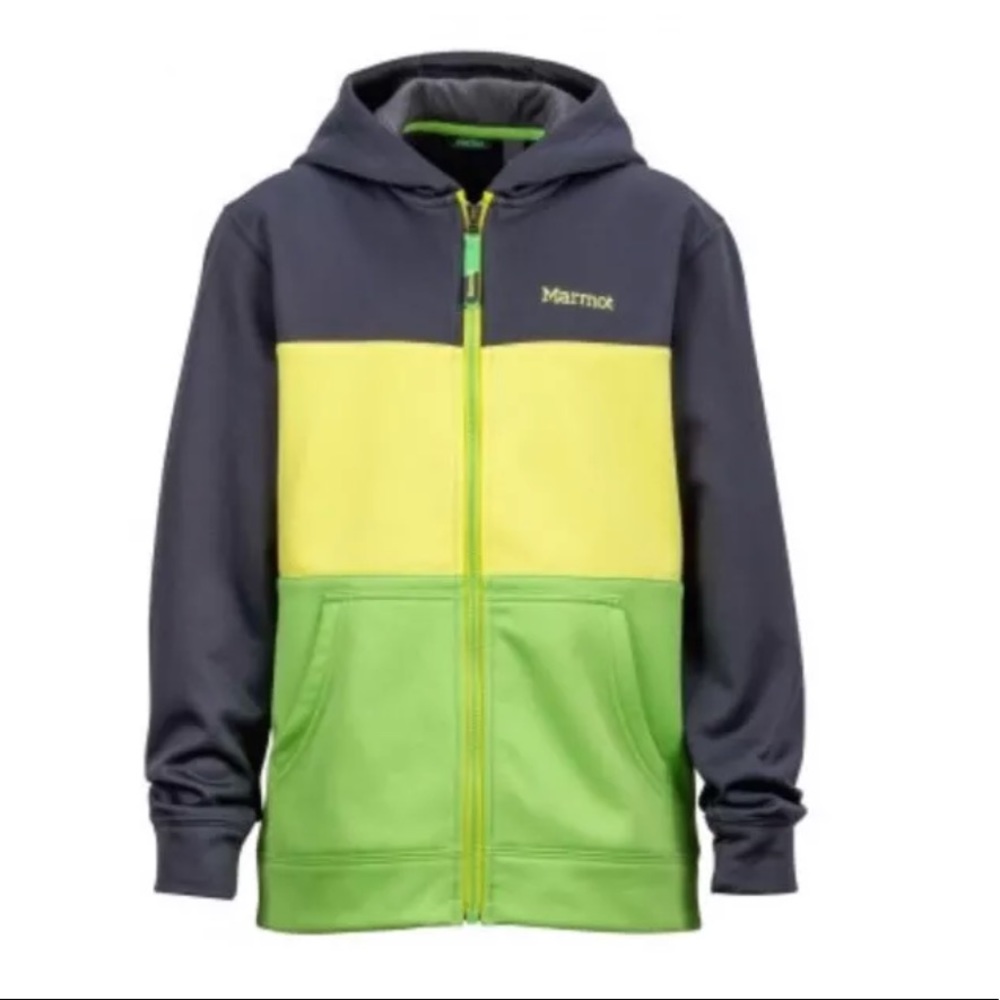 Marmot Rincon Hoody Gray Sulphur Lime Green Jacket